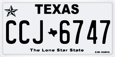 TX license plate CCJ6747