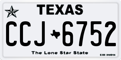 TX license plate CCJ6752