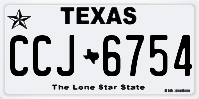 TX license plate CCJ6754