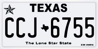 TX license plate CCJ6755