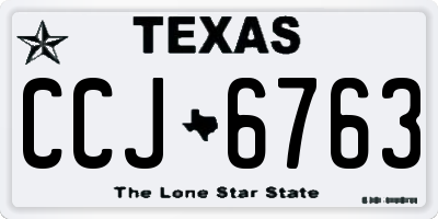 TX license plate CCJ6763