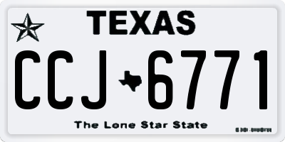 TX license plate CCJ6771