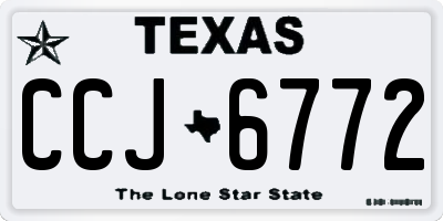 TX license plate CCJ6772