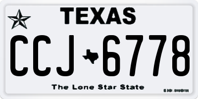 TX license plate CCJ6778