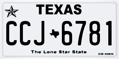 TX license plate CCJ6781