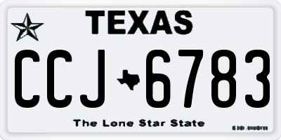 TX license plate CCJ6783