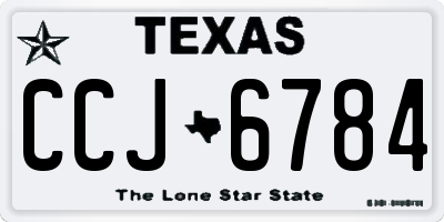 TX license plate CCJ6784