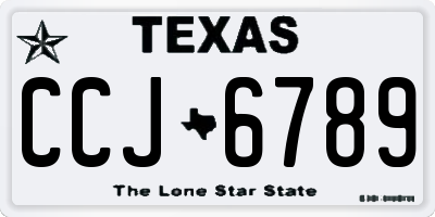 TX license plate CCJ6789