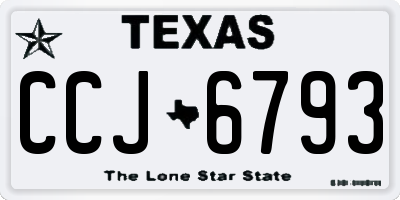 TX license plate CCJ6793
