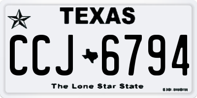 TX license plate CCJ6794
