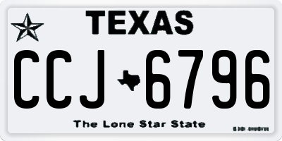 TX license plate CCJ6796