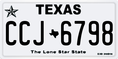 TX license plate CCJ6798