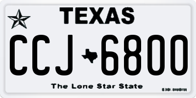 TX license plate CCJ6800