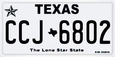 TX license plate CCJ6802