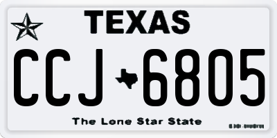 TX license plate CCJ6805