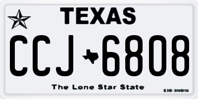 TX license plate CCJ6808