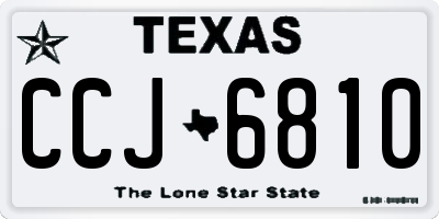 TX license plate CCJ6810