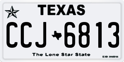 TX license plate CCJ6813