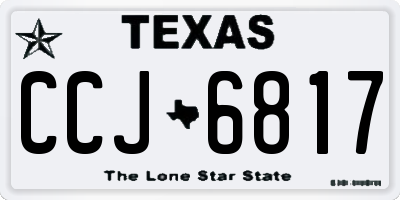 TX license plate CCJ6817