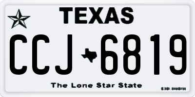 TX license plate CCJ6819