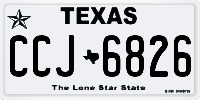 TX license plate CCJ6826