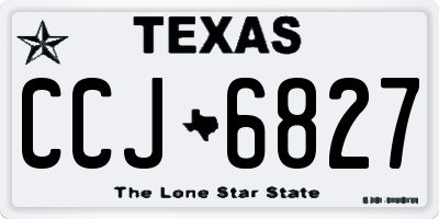 TX license plate CCJ6827