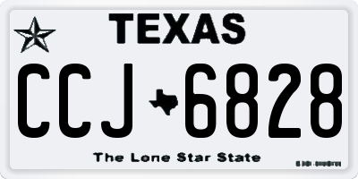 TX license plate CCJ6828
