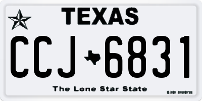 TX license plate CCJ6831