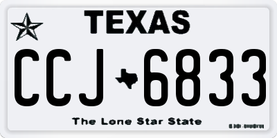 TX license plate CCJ6833