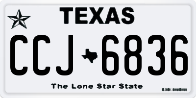 TX license plate CCJ6836