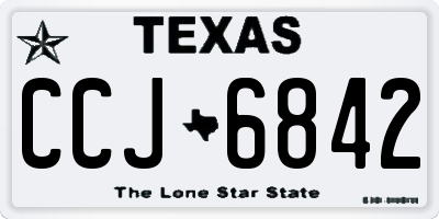 TX license plate CCJ6842