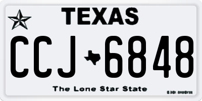 TX license plate CCJ6848