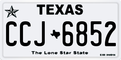 TX license plate CCJ6852