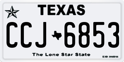TX license plate CCJ6853