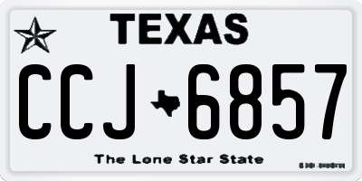 TX license plate CCJ6857