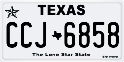 TX license plate CCJ6858