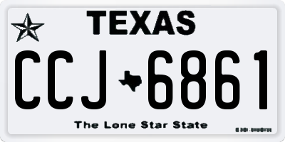 TX license plate CCJ6861