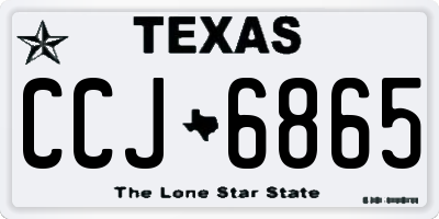 TX license plate CCJ6865