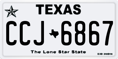 TX license plate CCJ6867