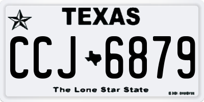 TX license plate CCJ6879