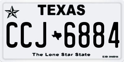 TX license plate CCJ6884