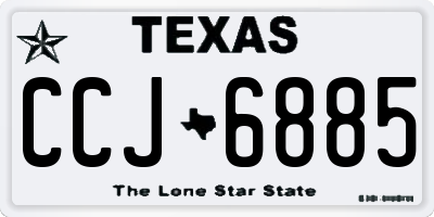 TX license plate CCJ6885
