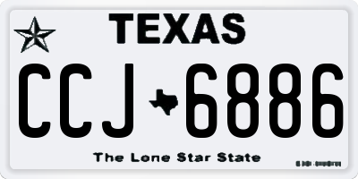 TX license plate CCJ6886