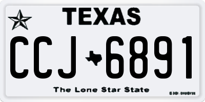 TX license plate CCJ6891