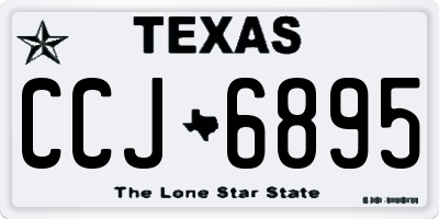 TX license plate CCJ6895