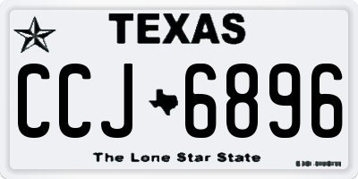 TX license plate CCJ6896