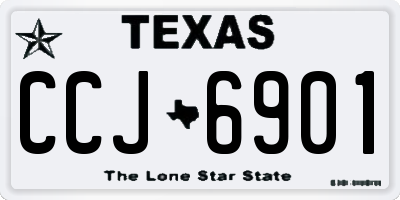 TX license plate CCJ6901