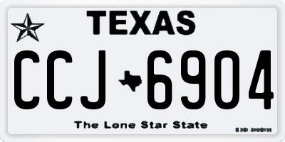 TX license plate CCJ6904