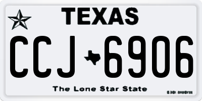 TX license plate CCJ6906