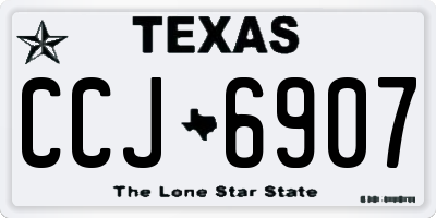 TX license plate CCJ6907